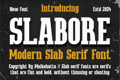 Slabore - Modern Slab Serif Font