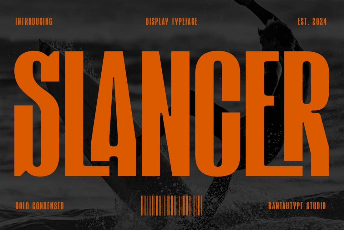 Slancer Condensed Typeface