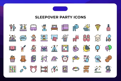 Sleepover Party Icons