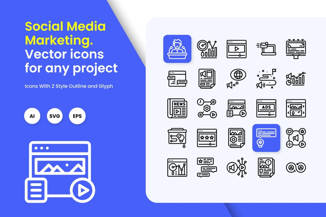 Social Media Marketing Icons