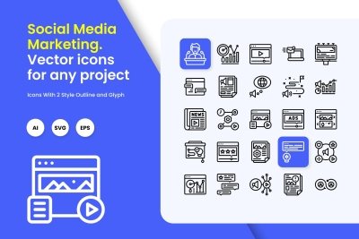 Social Media Marketing Icons