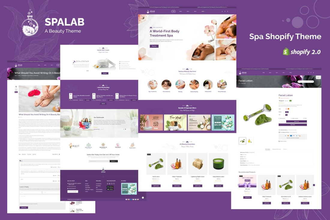 Spa Lab - Spa & Beauty Cosmetics Shop ShopifyTheme