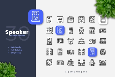 Speaker Outline Icons