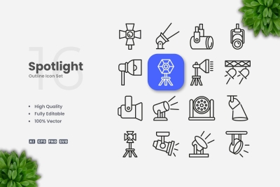 Spotlight Outline Icons