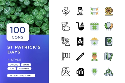 St Patricks Day Icons
