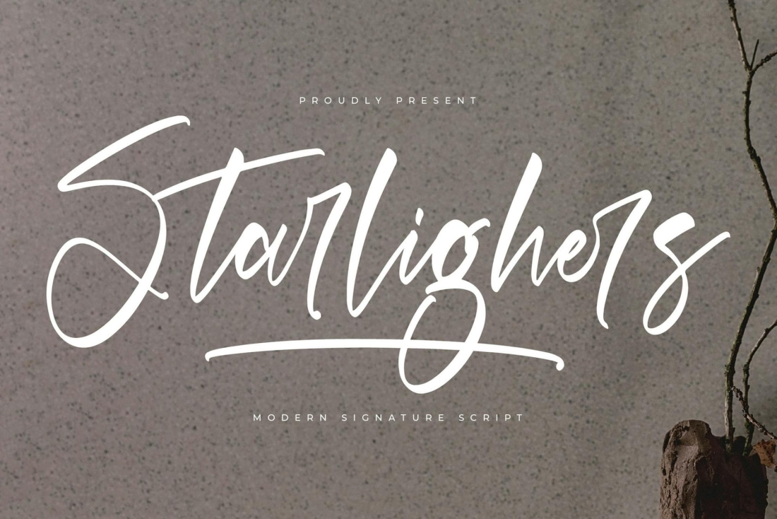 Starlighers Modern Signature Script Font