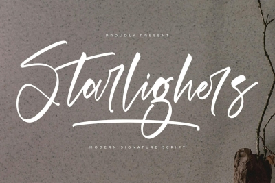 Starlighers Modern Signature Script Font