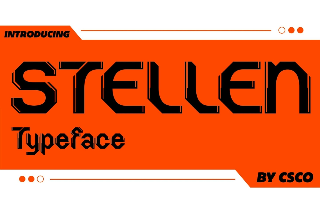 Stellen – Futuristic Font