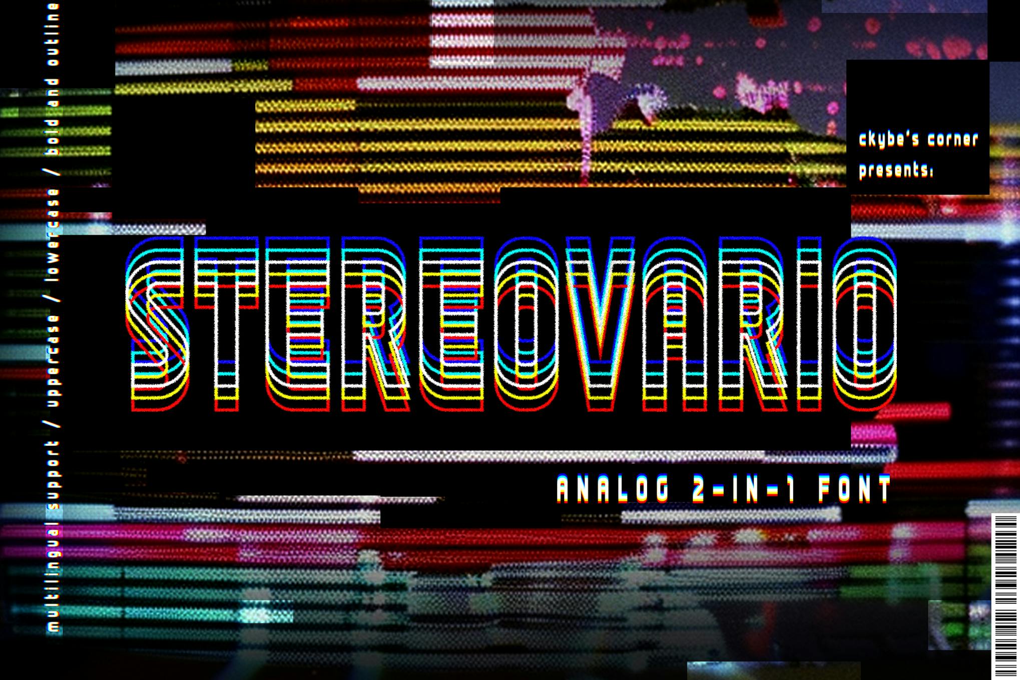 Stereovario – 2-in-1 Font