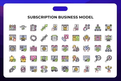 Subscription Business Model Icons