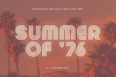 Summer 0f 76 - Multi-Line Font