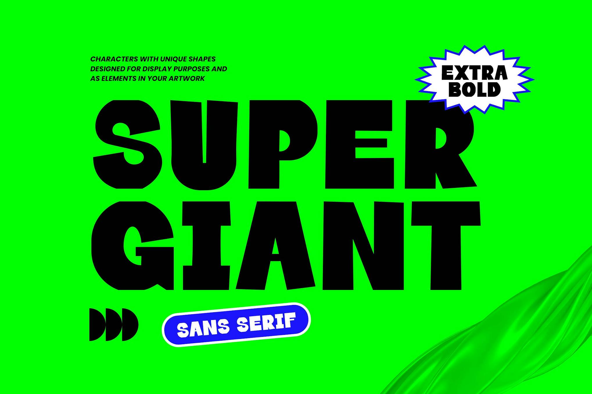 SUPER GIANT Extra Bold Sans Serif Font