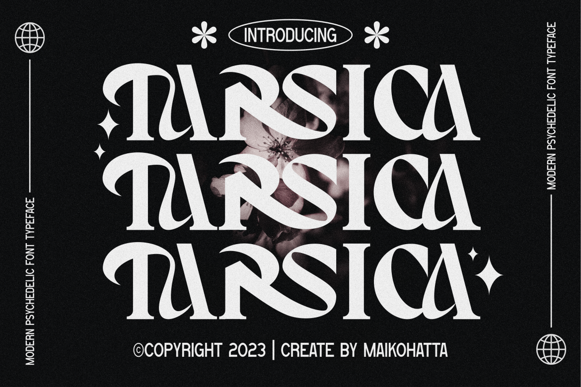 Tarsica - Modern Stylist Psychedelic Font