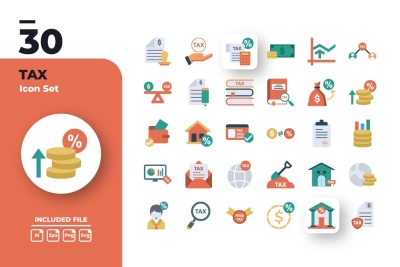 Taxes Icons Set