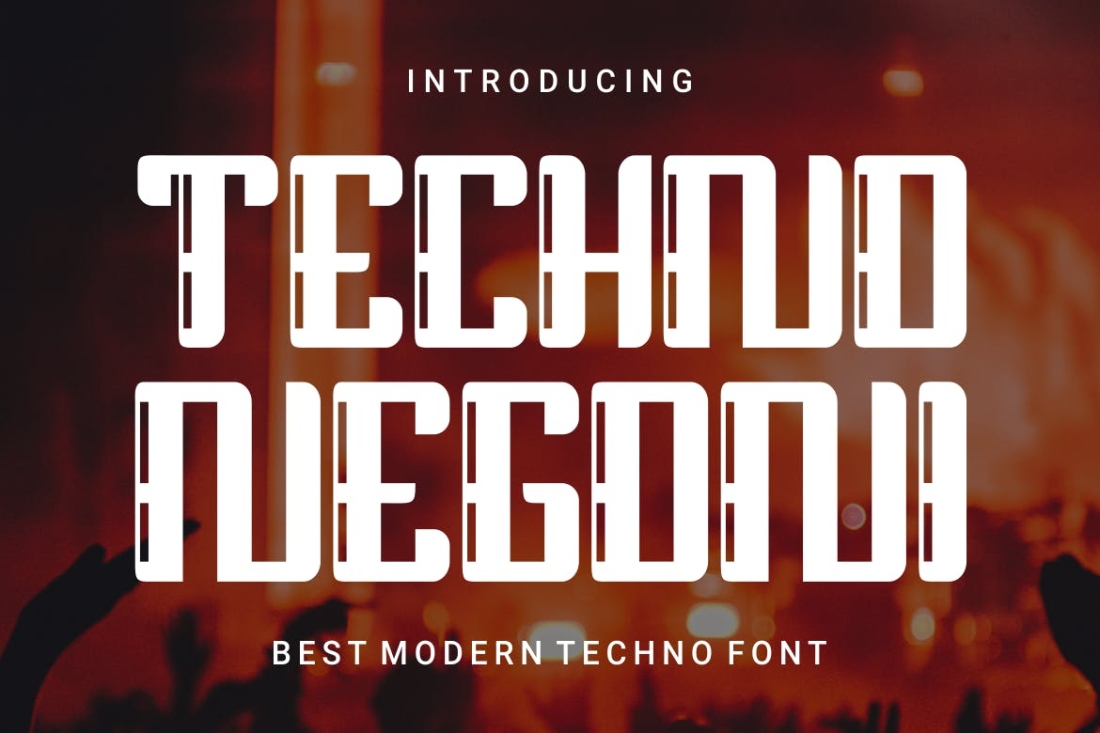 Techno Negoni - Layered Techno Font