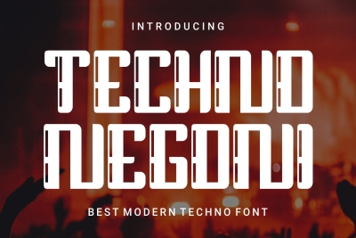 Techno Negoni - Layered Techno Font