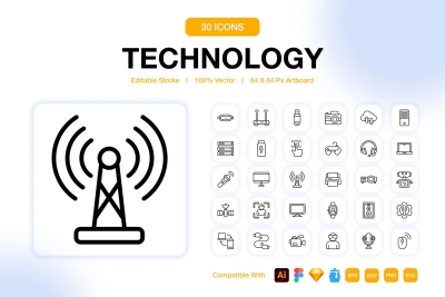 Technology Outline Icons