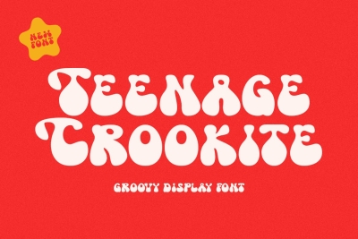 Teenage Crookite – Groovy Display Font