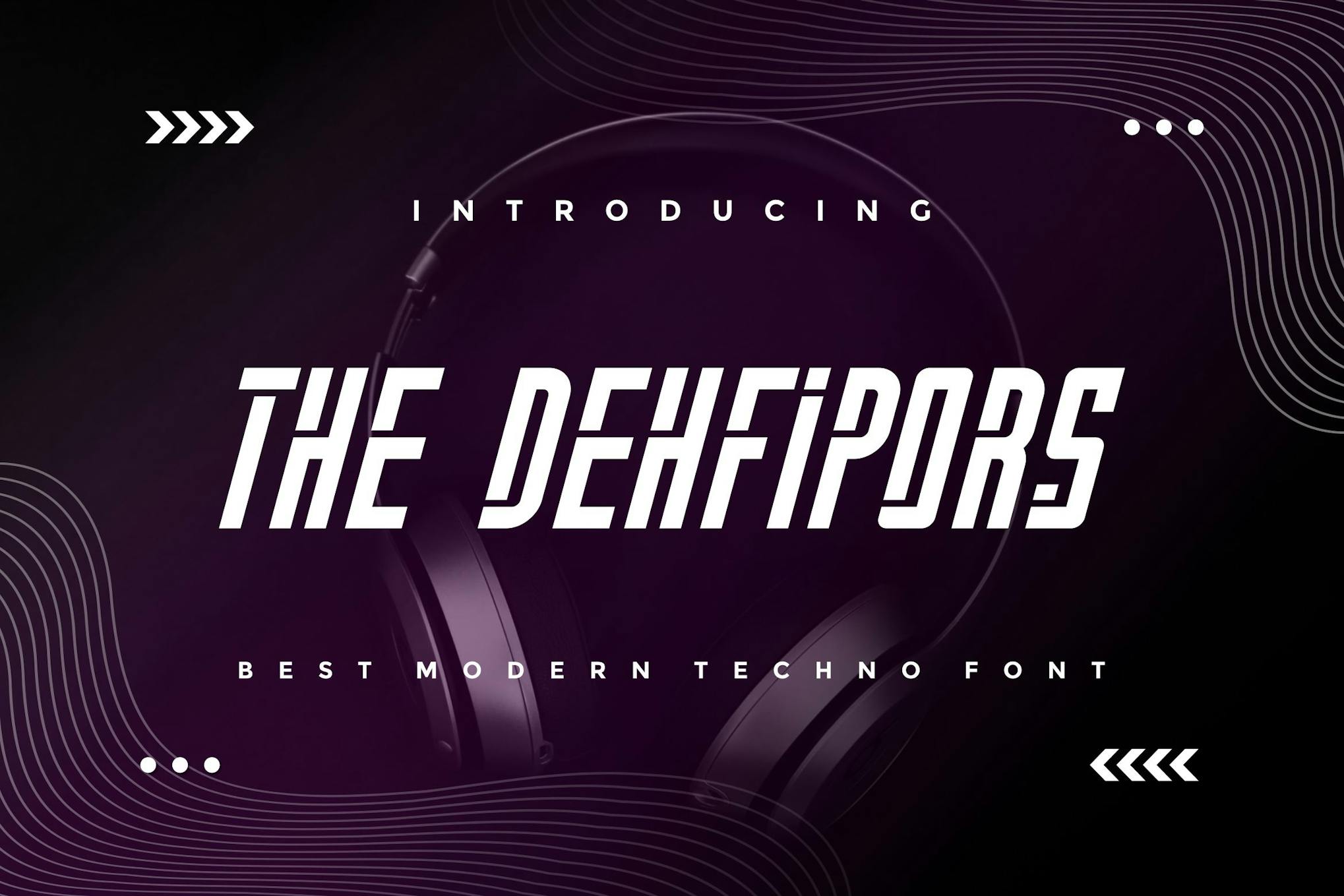 The Dehfipors – Modern Techno Font