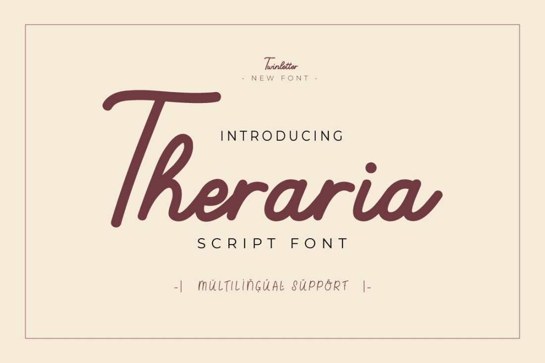 Theraria - Script Monoline Font