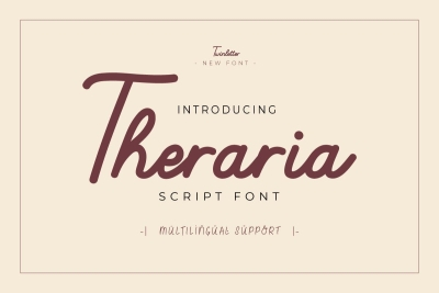 Theraria - Script Monoline Font