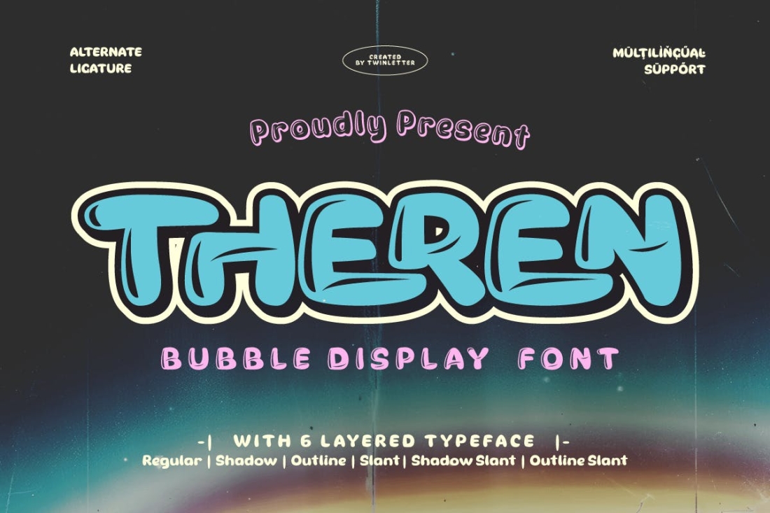 Theren - Bubble Display Font