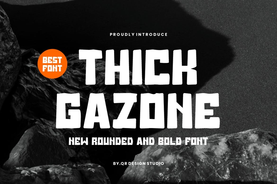 Thick Gazone - Rounded Font