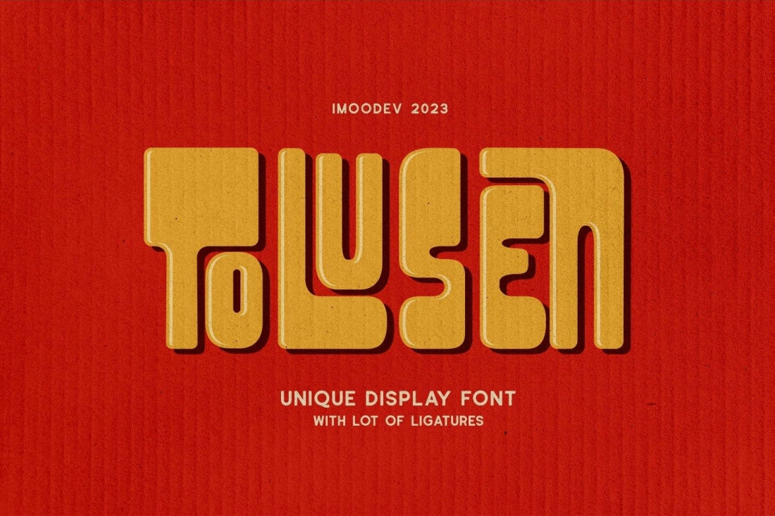 Tolusen - Unique Display Font