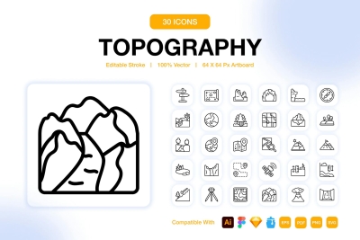 Topography Icons Pack