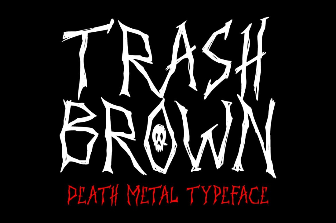 Trash Brown - Death Metal Font