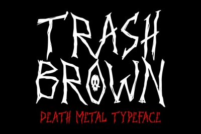Trash Brown - Death Metal Font