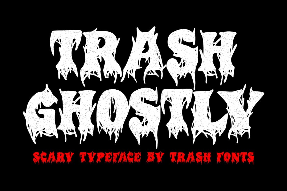Trash Ghostly - Scary Font