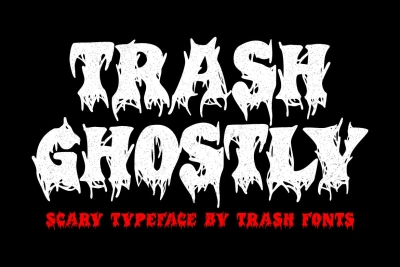 Trash Ghostly - Scary Font