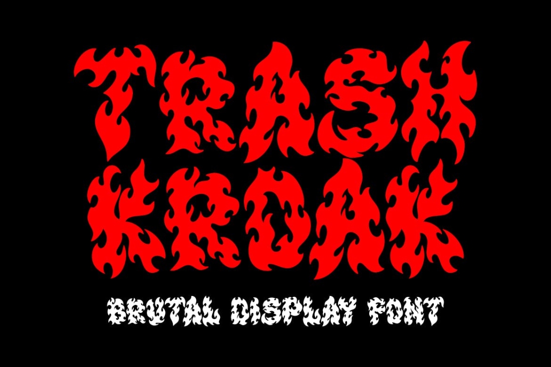 Trash Kroak - Brutal Display Font