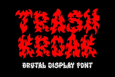 Trash Kroak - Brutal Display Font