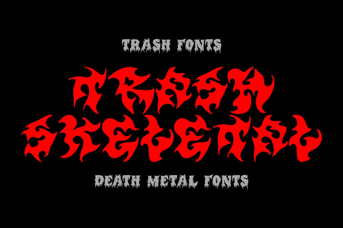 Trash Skeletal – Death Metal Font