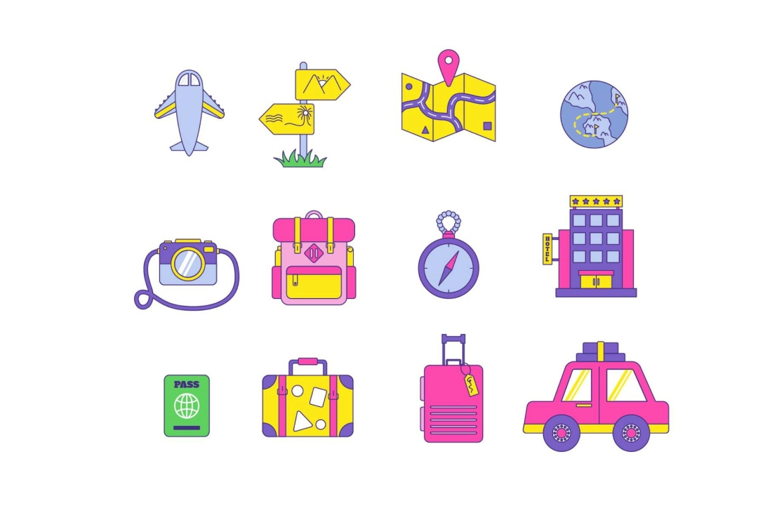 Traveling Icon Set