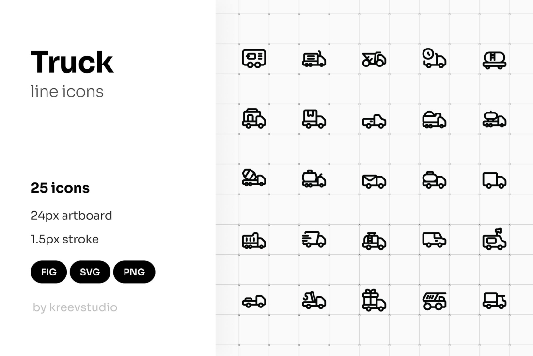 Truck Line UI Icons