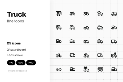 Truck Line UI Icons