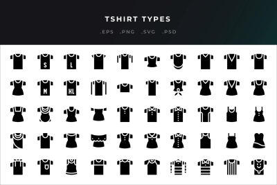 Tshirt Types Icons