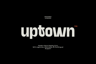 Uptown - Modern Sans Display Font