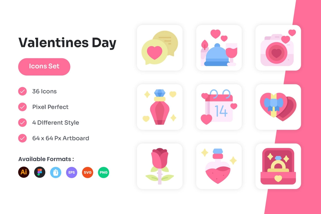 Valentines Day Icons Set