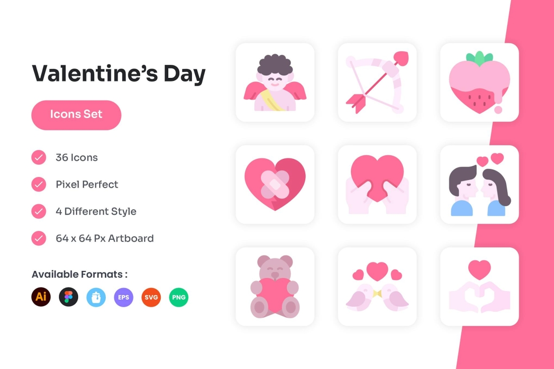 Valentine's Day Icons Set
