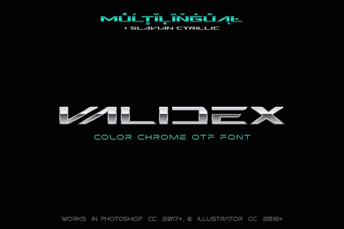 Validex Color Metallic Font
