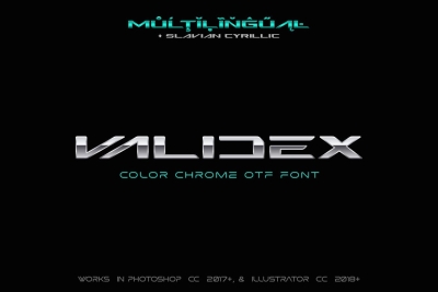 Validex Color Metallic Font