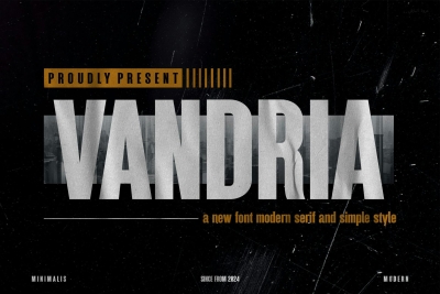 VANDRIA - Modern Condensed Sans Serif