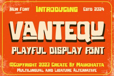 Vantequ - Playful Display Font