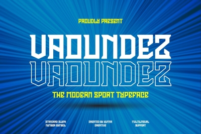 Vaoundez - Modern Sports Font