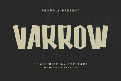 Varrow Comic Display Typeface Handmade Fonts