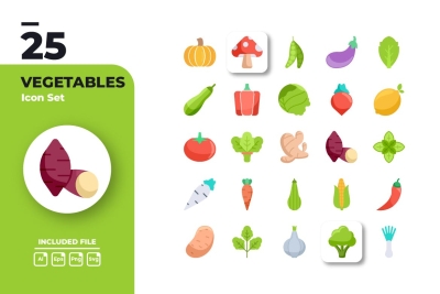 Vegetable Icons Set